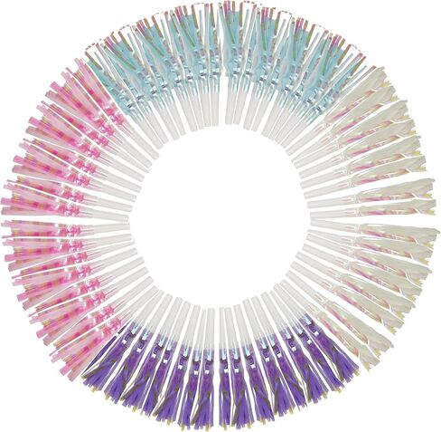 صانعات ضوضاء للحفلات، 24 قطعة من صفارة تنين النفخ، أبواق حفلات ذات أهداب معدنية لامعة (وردي، أرجواني، أزرق، أبيض) in Kuwait