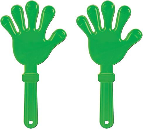 Beistle 2 Piece 15" Green Plastic Giant Hand Clappers Noisemakers for Sports Game Days, Party Favors, School Spirit Supplies in Saudi Arabia