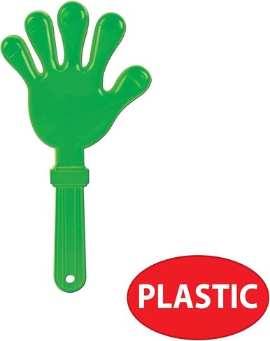 Beistle 2 Piece 15" Green Plastic Giant Hand Clappers Noisemakers for Sports Game Days, Party Favors, School Spirit Supplies in Saudi Arabia