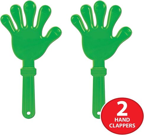 Beistle 2 Piece 15" Green Plastic Giant Hand Clappers Noisemakers for Sports Game Days, Party Favors, School Spirit Supplies in Saudi Arabia