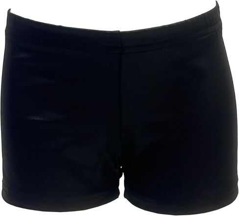 ZUYPSK Girls Elastic Waist Glittery Metallic Slim Dance Shorts Gym Tumbling Athletic Bottoms Underwear in Kuwait