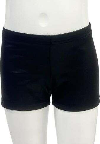 ZUYPSK Girls Elastic Waist Glittery Metallic Slim Dance Shorts Gym Tumbling Athletic Bottoms Underwear in Kuwait