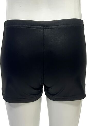 ZUYPSK Girls Elastic Waist Glittery Metallic Slim Dance Shorts Gym Tumbling Athletic Bottoms Underwear in Kuwait