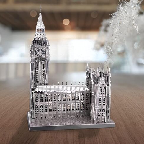 Piececool 3D Metal Puzzle for Adults, Notre Dame De Paris Church Metal Model Kit, French Cathedral Architecture Building Kits, Great Birthday Gifts (Silver) in Kuwait