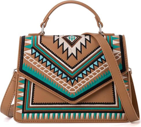 Montana West Aztec Flap Top Handle Bag Vintage Crossbody Purse Clutch Handbag for Women in Saudi Arabia