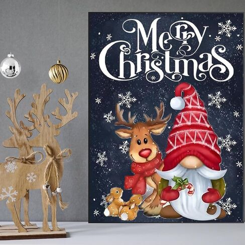 Apcufir Christmas Diamond Painting Kits for Adults,Gnome Diamond Art for Adults Beginner,Diamond Dots Gem Art for Aesthetic Home Decor12x16Inch in Saudi Arabia