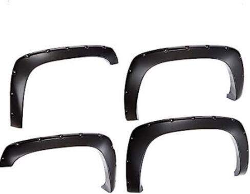 Bushwacker Extend-A-Fender Extended Front & Rear Fender Flares | 4-Piece Set, Black, Smooth Finish | 40966-02 | Fits 2015-2019 GMC Sierra 2500 HD, 3500 HD in Kuwait