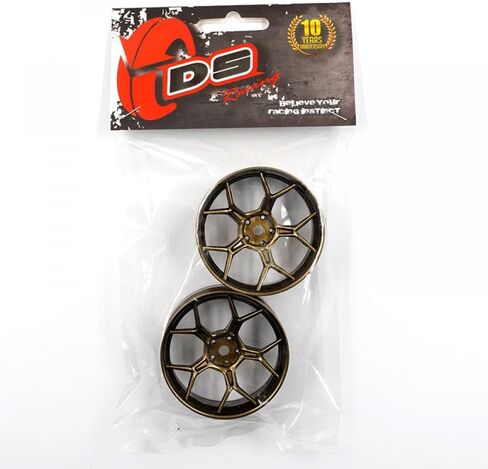 2PCS 1/10 RC Feathery Light Split Spoke Drift Wheels Rims, New Version 8mm Offset, 7gram, Compatible w/Yokomo YD MD RD, MST RMX, Reve D RDX, Redcat RDS, HPI, Tamiya TT (Chrome) in Saudi Arabia