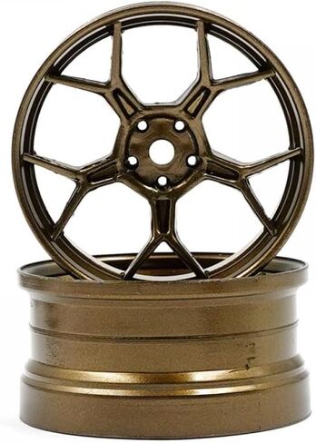 2PCS 1/10 RC Feathery Light Split Spoke Drift Wheels Rims, New Version 8mm Offset, 7gram, Compatible w/Yokomo YD MD RD, MST RMX, Reve D RDX, Redcat RDS, HPI, Tamiya TT (Chrome) in Saudi Arabia