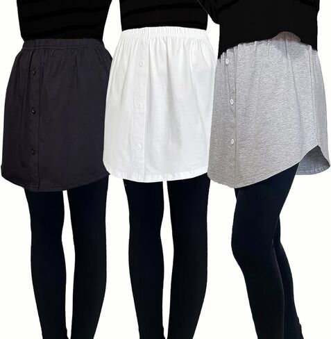 Button Shirt Extender Mini Length Tops Extension Stretch Layering Fake Top Lower Sweep in Kuwait