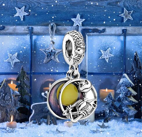 Halloween Charms Skull Jack-O-Lantern Compatible for Pandora Bracelets Charm Heart Jewellery Gift for Women in Saudi Arabia