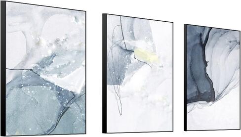Wall Art Paintings Framed Canvas Art Print Abstract Color Block Shape Bright Style Art Aesthetic Living Room Bedroom Bathroom Kitchen Office Art Deco Large size 24 x 32 inch X 3 Panels Wall Decor in Kuwait