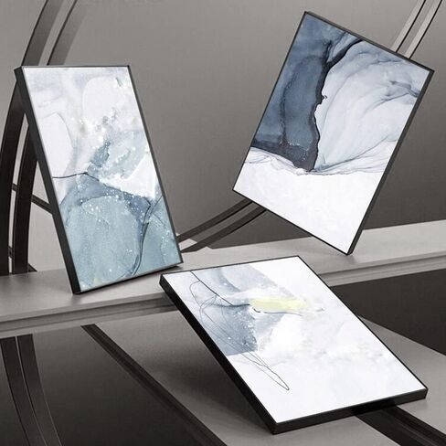 Wall Art Paintings Framed Canvas Art Print Abstract Color Block Shape Bright Style Art Aesthetic Living Room Bedroom Bathroom Kitchen Office Art Deco Large size 24 x 32 inch X 3 Panels Wall Decor in Kuwait