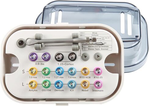 Universal Implant Torque Wrench Screwdriver Prosthetic Kit Adjustable Torque Value of 10-70Ncm Secure Disassemble Ratchet Drivers Implant Repair Tools in Saudi Arabia