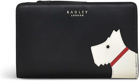 RADLEY London – Face to Face -Leather Medium Bifold Wallet - Multi-Card Holder with Zipper Pocket - Slim Wallet for Women (Black) in Saudi Arabia