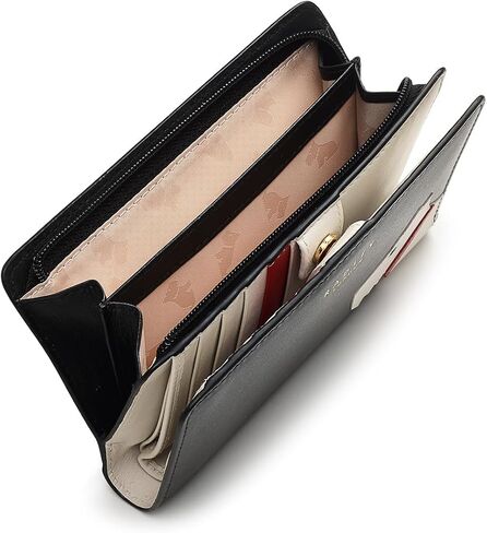 RADLEY London – Face to Face -Leather Medium Bifold Wallet - Multi-Card Holder with Zipper Pocket - Slim Wallet for Women (Black) in Saudi Arabia