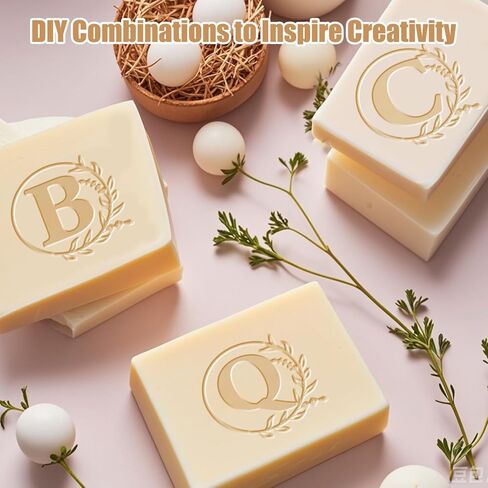Personalized Soap Stamp for Homemade Soap,Letter M Custom Initial Soap Stamp,Multi Functional Soap Making Kit Supplies,Personalized Gift for Soap Crafter in Saudi Arabia