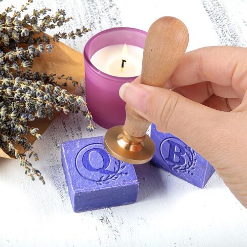 Personalized Soap Stamp for Homemade Soap,Letter M Custom Initial Soap Stamp,Multi Functional Soap Making Kit Supplies,Personalized Gift for Soap Crafter in Saudi Arabia