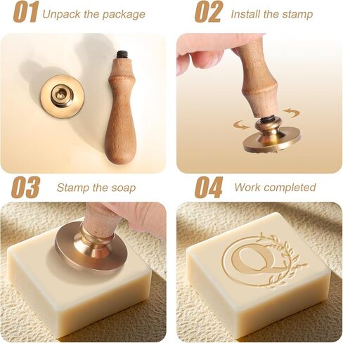 Personalized Soap Stamp for Homemade Soap,Letter M Custom Initial Soap Stamp,Multi Functional Soap Making Kit Supplies,Personalized Gift for Soap Crafter in Saudi Arabia