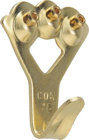 OOK 50674 Professional Picture Hangers, Reusable Art Hooks, Padded, Brass, 50lbs (10 Set) Gold in Kuwait