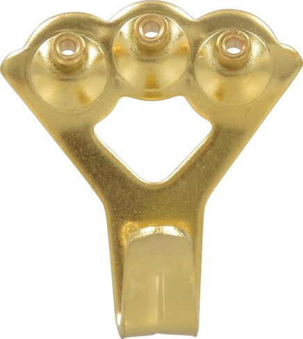 OOK 50674 Professional Picture Hangers, Reusable Art Hooks, Padded, Brass, 50lbs (10 Set) Gold in Kuwait