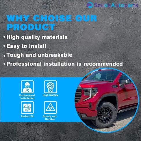 SecosAutoparts Front Right Side Fender Moulding Wheel Arch Trim Compatible with GMC Sierra 1500 2019-2023# 84492974 85522781 GM1291265 in Saudi Arabia