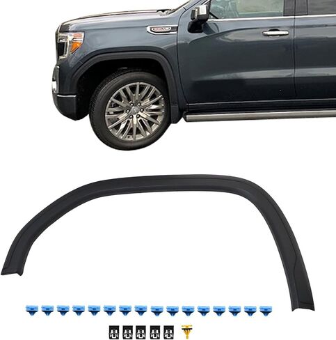 SecosAutoparts Front Right Side Fender Moulding Wheel Arch Trim Compatible with GMC Sierra 1500 2019-2023# 84492974 85522781 GM1291265 in Saudi Arabia