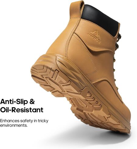 NORTIV 8 Steel Toe Work Boots for Men Waterproof Slip on Safety Construction Boots in Saudi Arabia
