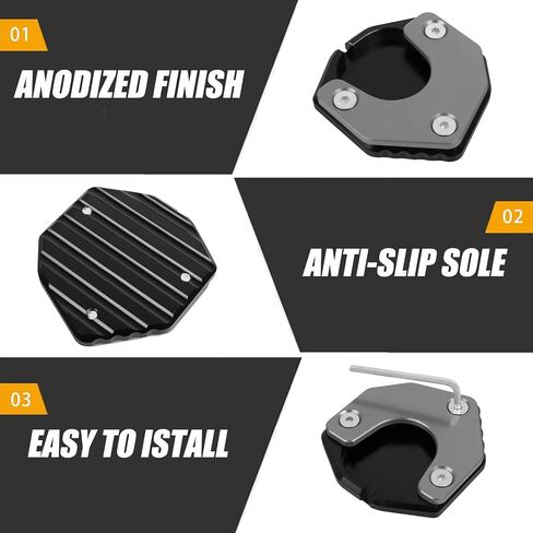 Motorcycle Kickstand Foot Side Stand Extension Pad Replacement For Suzuki DRZ400 DRZ400S 2000–2023 DRZ400SM 2005–2023 Anti-skid Aluminium Kickstand Pad(Blue) in Saudi Arabia