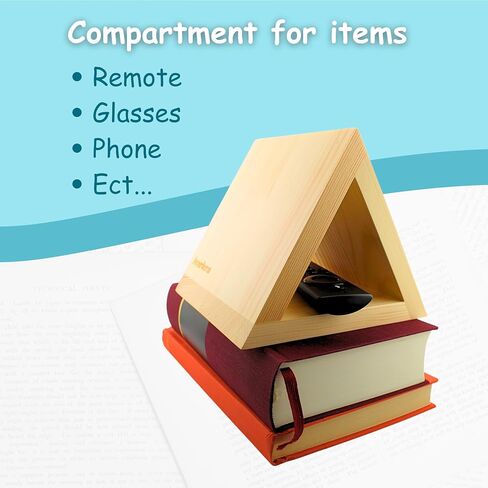 Triangle Book Stand - Page Holder for Reading and Book Lovers Gifts (Brown) in Saudi Arabia