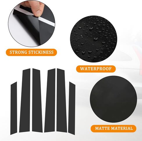 TOMALL 1 Set Car Window Pillar Post Vinyl Stickers Compatible with Honda CRV 2007-2011 Auto Overlay Wrap Trim Sticker for Car Exterior Accessories Modification Decoration (Carbon Fiber) in Saudi Arabia