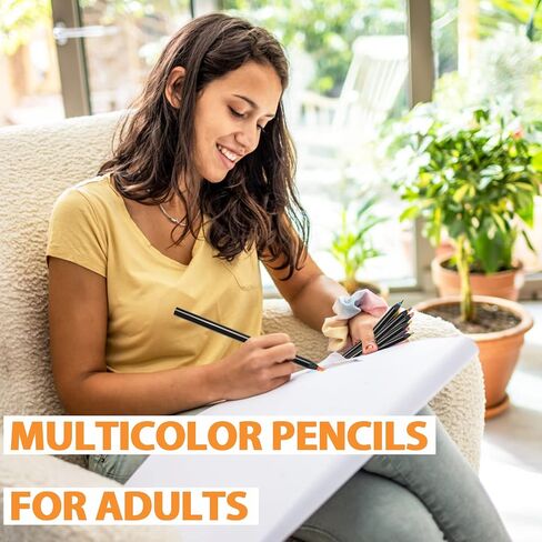 Stocking Stuffers for Kids, 8 Colors Rainbow Pencils Jumbo Colored Pencils for Adults, Multicolored Pencils Art Supplies for Drawing, Coloring, Sketching, Chriatmas Gifts Cool Stuff in Saudi Arabia