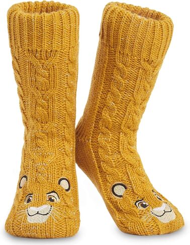 Disney Fluffy Socks for Women and Teenagers Soft Warm Slipper Socks Non Slip One Size Lounge Wear Gifts for Women in Saudi Arabia