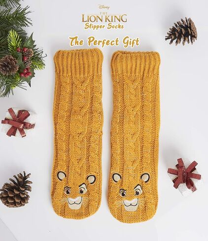 Disney Fluffy Socks for Women and Teenagers Soft Warm Slipper Socks Non Slip One Size Lounge Wear Gifts for Women in Saudi Arabia
