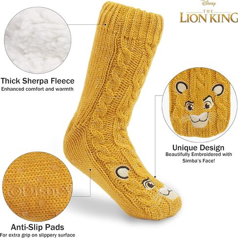 Disney Fluffy Socks for Women and Teenagers Soft Warm Slipper Socks Non Slip One Size Lounge Wear Gifts for Women in Saudi Arabia