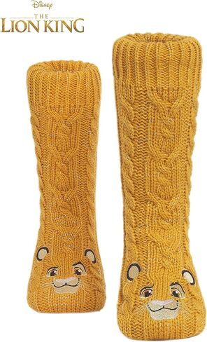 Disney Fluffy Socks for Women and Teenagers Soft Warm Slipper Socks Non Slip One Size Lounge Wear Gifts for Women in Saudi Arabia