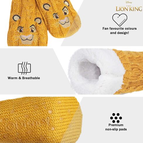 Disney Fluffy Socks for Women and Teenagers Soft Warm Slipper Socks Non Slip One Size Lounge Wear Gifts for Women in Saudi Arabia