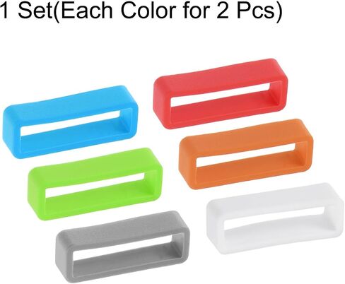 uxcell Watch Band Strap Loops, Width Rubber Fastener Rings Silicone Watch Retainers for Watch Band in Saudi Arabia