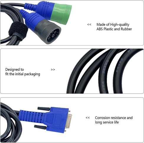 MADAT 493148 كابل تشخيص USB Link 2 + 3 مناسب لمحول Deut-SCH للمركبات الثقيلة 6Pin 9Pin Class 4-8 in Kuwait