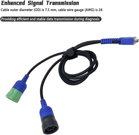 MADAT 493148 كابل تشخيص USB Link 2 + 3 مناسب لمحول Deut-SCH للمركبات الثقيلة 6Pin 9Pin Class 4-8 in Kuwait