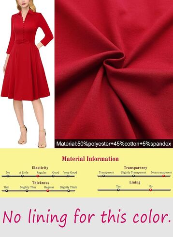 VFSHOW Womens 2024 Business Work Office Collar V Neck Bow Belted Pockets Buttons Slim Vintage Fit and Flare A Line Dress in Saudi Arabia