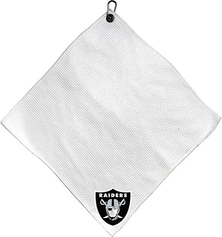 منشفة Team Golf NFL Team Golf NFL Microfiber - 38.1 سم × 38.1 سم (أبيض) مع مشبك حلقة تسلق، ألياف دقيقة فاخرة مع جيوب وافل عميقة - امتصاص فائق للمياه ومنشفة تنظيف سريعة الجفاف للجولف in Kuwait
