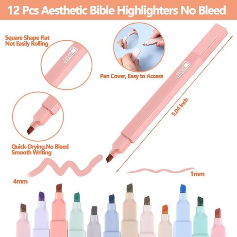 32Pcs Bible Journaling Kit,Bible Study Supplies with 6pcs Highlighters No Bleed,75 Laminated Tabs,5 Magnetic Bookmarks,300 Sticky Notes,6 Color Pens with Refills,Bible Journaling Supplies for Women in Saudi Arabia