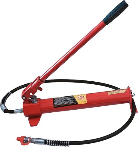 10 Ton Hydraulic Floor Jack Porta Power Hand Pump Ram Replacement Car Auto Body Frame Repair Tools with Long Handle 22000lbs Red in Saudi Arabia