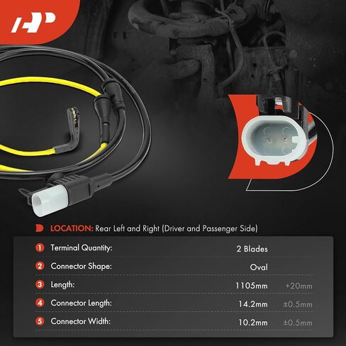 A-Premium Front Driver or Passenger Brake Pad Wear Sensor Compatible with Jaguar F-Pace 2017-2023 & Land Rover Range Rover Velar 2018-2024, Replace# T4A3467 in Saudi Arabia