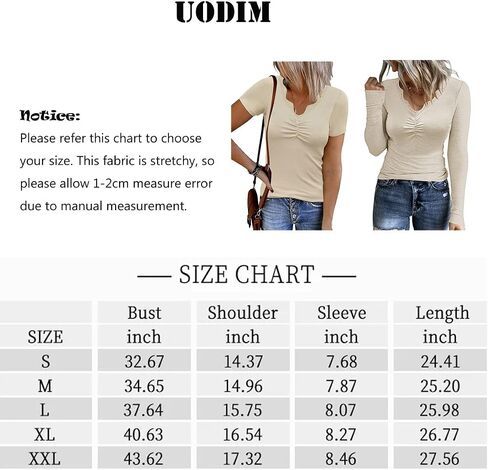Women's Long Sleeve Ribbed Knit Tops Front Ruched Henley Shirts Button Up Lace V Neck Blouses Tee in Saudi Arabia