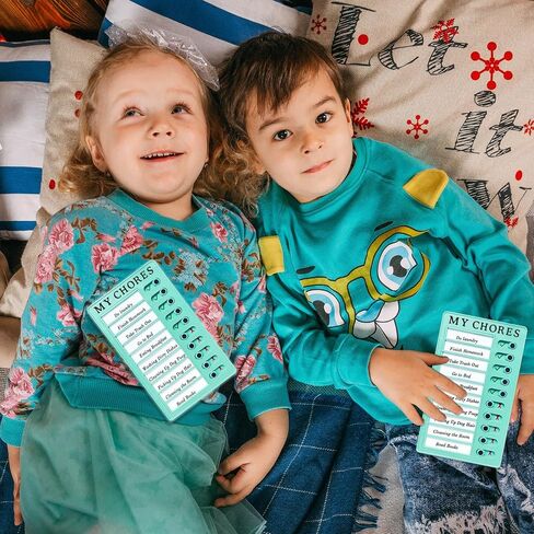 4PCS Chore Chart Chore List for Kids with 10pcs Detachable Cardstock and 16pcs Magnets- Daily Routine, My Chore Checklist Task Board, Ideal for RV and Memo Checklist. in Saudi Arabia