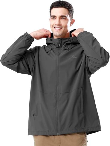 CAMELSPORTS Men Waterproof Softshell Jacket Windbreaker Hooded lightweight Rain Coat for Outdoor Hiking in Saudi Arabia
