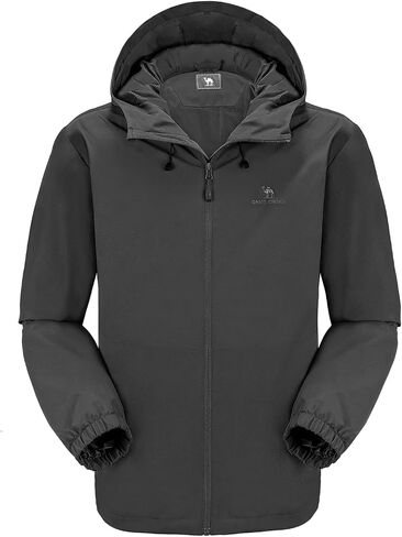 CAMELSPORTS Men Waterproof Softshell Jacket Windbreaker Hooded lightweight Rain Coat for Outdoor Hiking in Saudi Arabia