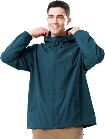 CAMELSPORTS Men Waterproof Softshell Jacket Windbreaker Hooded lightweight Rain Coat for Outdoor Hiking in Saudi Arabia